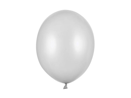BALONY 30cm METALIK SREBRNY 10 szt.