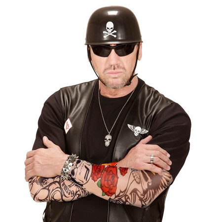 RĘKAW TATUAŻ CZASZKA RÓŻE