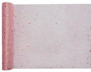 BIEŻNIK BROKATOWY RÓŻOWE ZŁOTO 30 x 500 CM