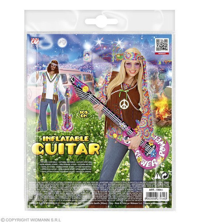 GITARA 105CM DMUCHANA HIPPIS RÓŻ