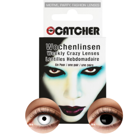 SOCZEWKI TYGODNIOWE BIAŁO-CZARNE 