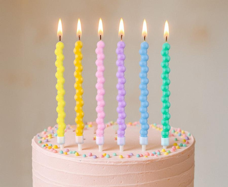 ŚWIECZKI MAKARONIKOWY 13 CM 6 SZT