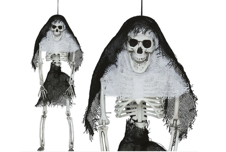 DEKORACJA SZKIELET ZAKONNICA 45 CM