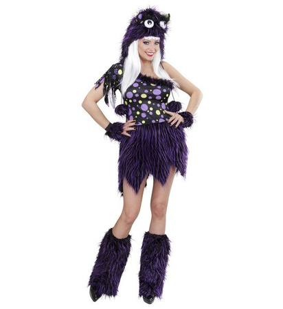 STRÓJ MONSTER GIRL FIOLETOWA