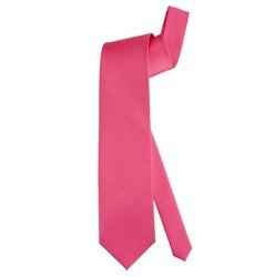 KRAWAT SATYNOWY RÓŻOWY NEON