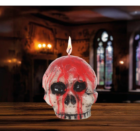 ŚWIECZKA CZASZKA 10 CM