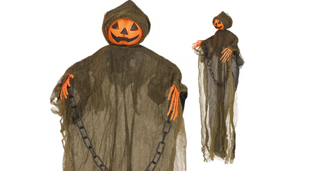 DEKORACJA HALLOWEENOWA WISZĄCA DYNIA DUCH 98 CM 