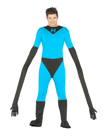STRÓJ SUPERBOHATERA NIEBIESKO-CZARNY