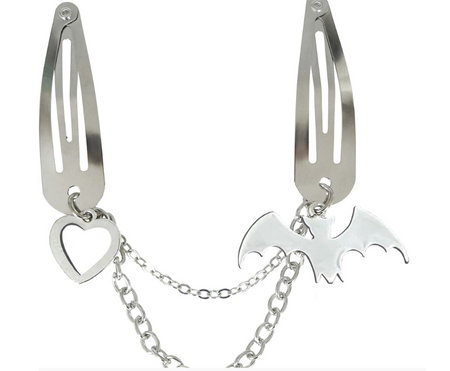 SPINKI DO WŁOSÓW Z ŁAŃCUCHEM HALLOWEEN