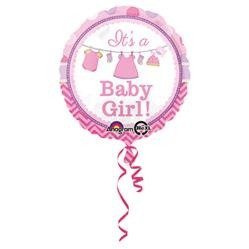 BALON FOLIOWY 43 cm, NARODZINY DZIEWCZYNKI