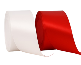 ZESTAW TASIEMKI SATYNOWE BIAŁA I CZERWONA 2 SZT