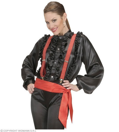 SZARFA CHUSTA CZERWONA SATYNA