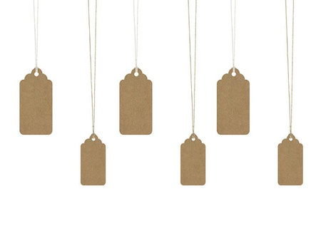 Zawieszki do prezentów z falbanką (1 karton / 40 op.) (1 op. / 6 szt.)