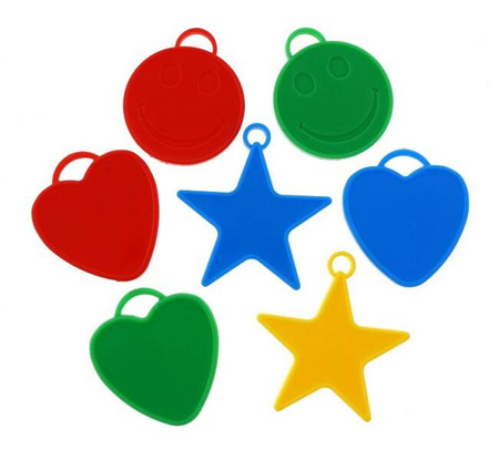 Ciężarki do balonów, około 12g/ 25szt. (mix wzorów)