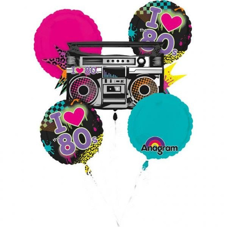 ZESTAW BALONÓW DISCO LATA 80' 5szt.