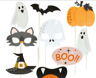 ZESTAW AKCESORIA DO FOTOBUDKI HALLOWEEN