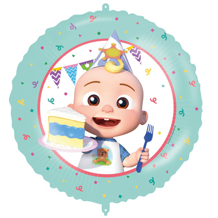BALON FOLIOWY COCOMELON BIRTHDAY 46 CM 1 SZT MOONBUG