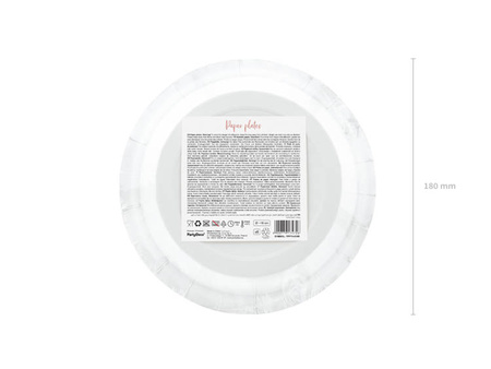 TALERZE HAPPY BIRTHDAY RÓŻOWE ZŁOTO 6 SZT