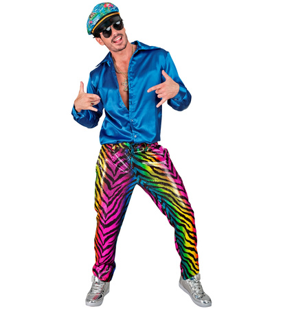 SPODNIE MĘSKIE CEKINOWE KOLOROWE TYGRYS