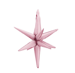 BALON FOLIOWY GWIAZDA 3 D 70 CM JASNY RÓŻOWY