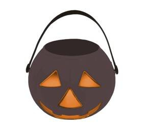 WIADERKO KOSZYK DYNIA CZARNY 15 CM