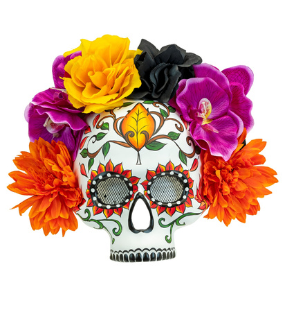 MASKA LOS MUERTOS KOLOROWE KWIATKI
