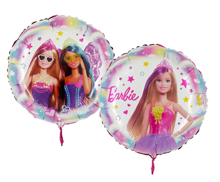 BALON FOLIOWY OKRĄGŁY BARBIE 45 CM 