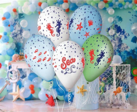 BALONY LATEKSOWE MORZE MORSKI ŚWIAT 33 CM
