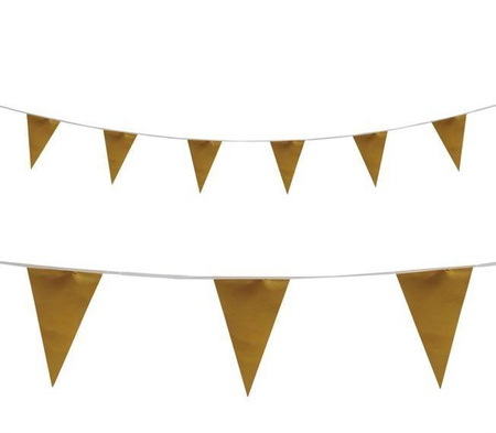 GIRLANDA ZŁOTE CHORĄGIEWKI 10 M