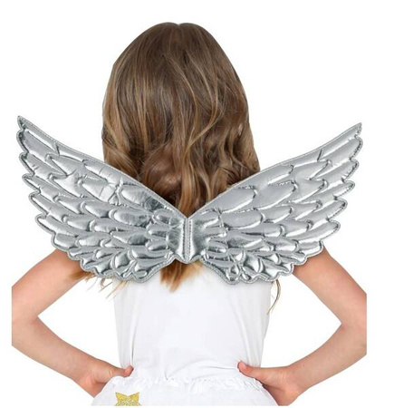 SKRZYDEŁKA ANIOŁA 43 X 22 CM SREBRNE