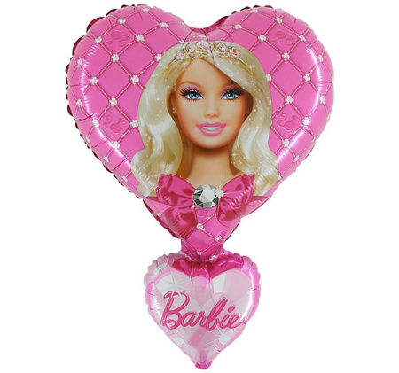 BALON FOLIOWY SERCE BARBIE 53 CM 