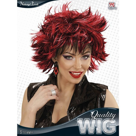 PERUKA ROCK DISCO CZERWONA