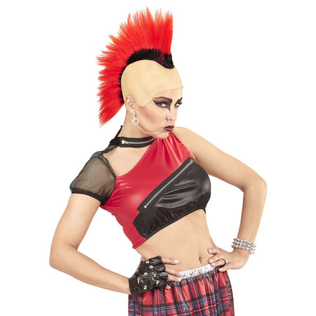 PERUKA PUNK IROKEZ CZERWONY