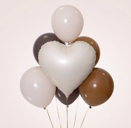 BALON FOLIOWY SERCE KREMOWY 45 CM