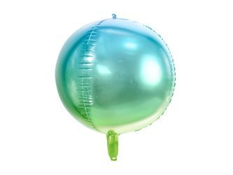 BALON FOLIOWY KULA OMBRE NIEB-ZIEL 35 CM