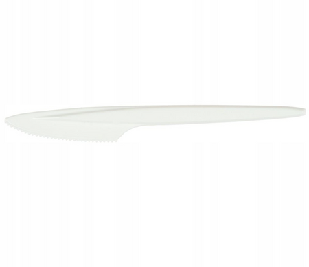 NOŻE WIELORAZOWE BIAŁE 18 CM 8 SZT