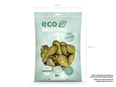 BALONY ECO 30 CM JASNY ZŁOTY 100 SZT.