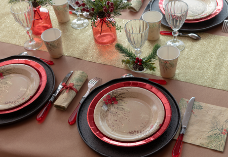 SERWETKI PAPIEROWE ŚWIĄTECZNE JARZĘBINA 33 CM 10 SZT