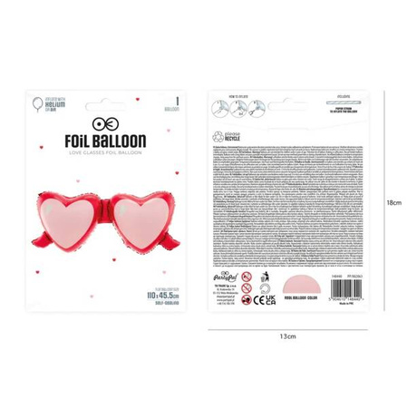 BALON FOLIOWY MIŁOSNE OKULARY 110x45,5CM