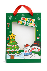 TORBA PREZENTOWA ZIELONA BAŁWANEK 23 X 18 X 9 CM