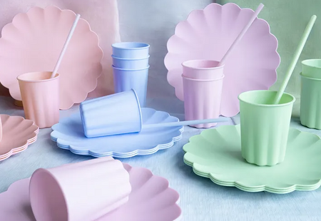 SŁOMKI PLASTIKOWE 23 CM RÓŻOWY 12 SZT