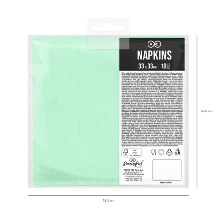 SERWETKI ZIELONE ZŁOTE GWIAZDKI 10SZT