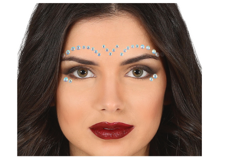 SAMOPRZYLEPNE KRYSZTAŁKI NA TWARZ SREBRNE 