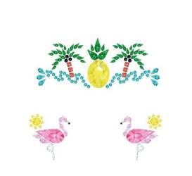 NAKLEJKI NA TWARZ KRYSZTAŁKI HAWAJE