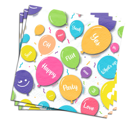 SERWETKI HAPPY BALLOONS 33 X 33 CM 20 SZT