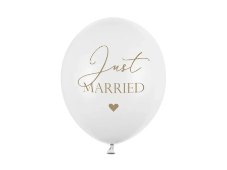 BALONY JUST MARRIED BIAŁE 30 CM 6 SZT