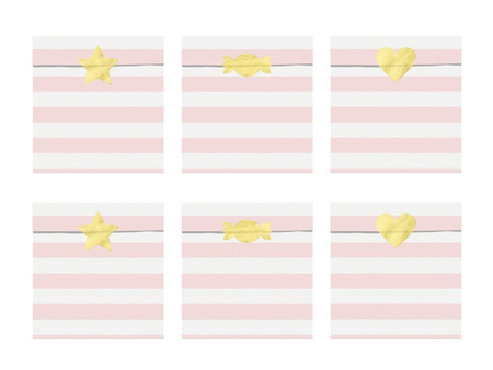 TOREBKI NA SŁODYCZE J. RÓŻ 6 szt