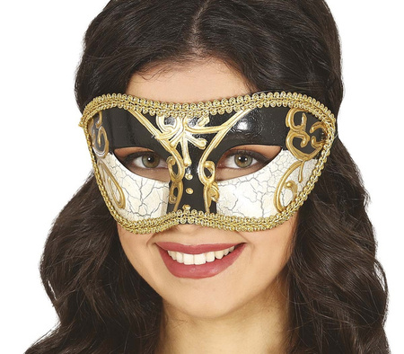 MASKA WENECKA CZARNO-BIAŁA