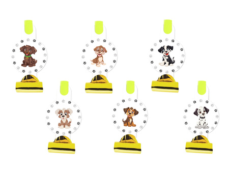 GWIZDKI TRĄBKI URODZINOWE PIESKI 6 SZT