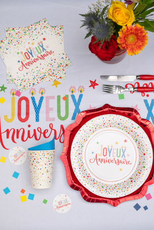 TALERZYKI PAPIEROWE METALIZOWANE CZERWONA 27,5 CM